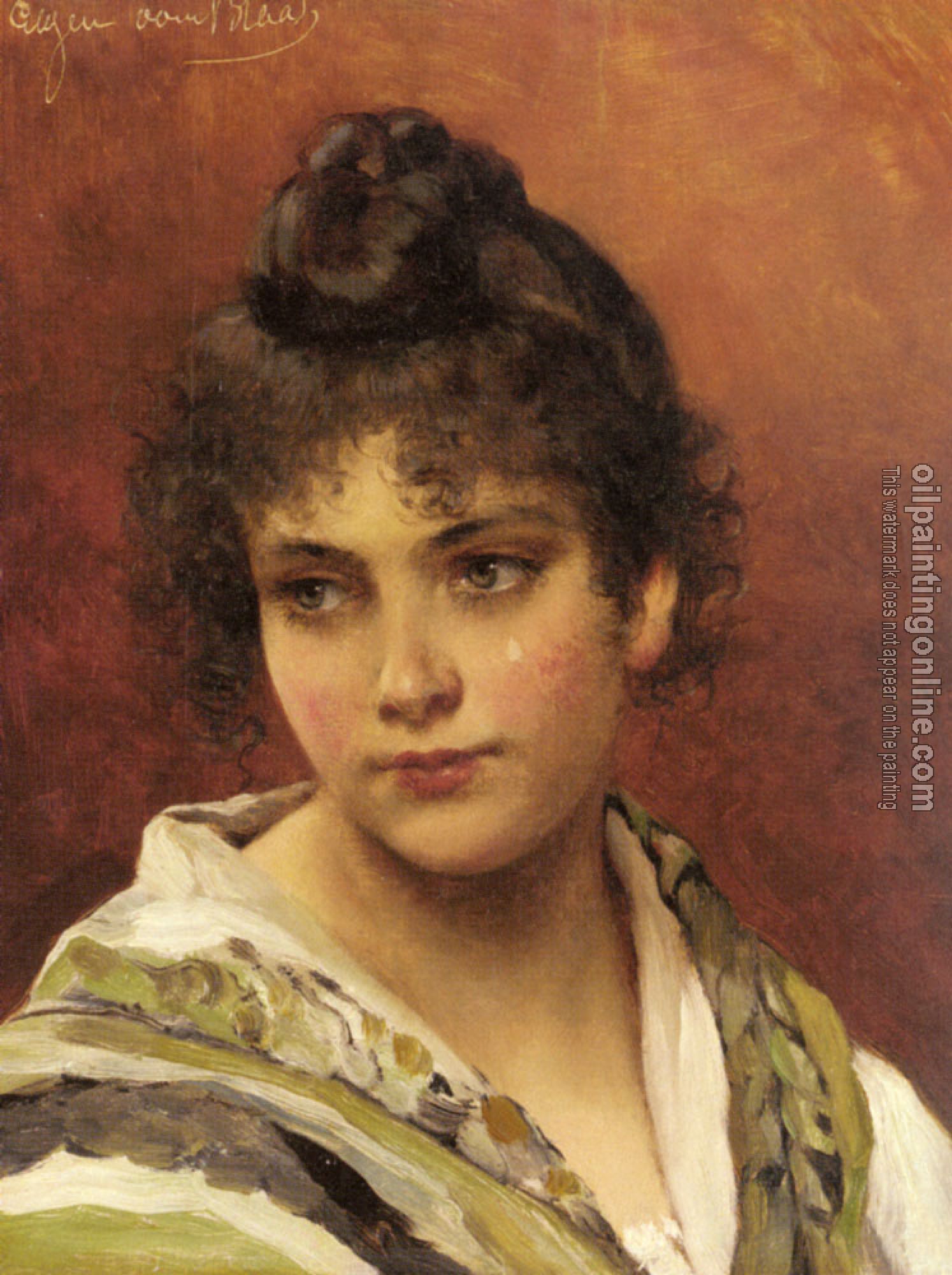 Eugene de Blaas - A Young Beauty